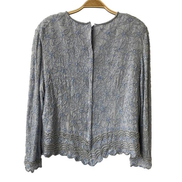 Draper's Damon's Beaded Top & Skirt Set‎ Women 18P Blue Mothers of Bride Groom - Picture 4 of 16